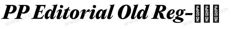 PP Editorial Old Reg字体转换